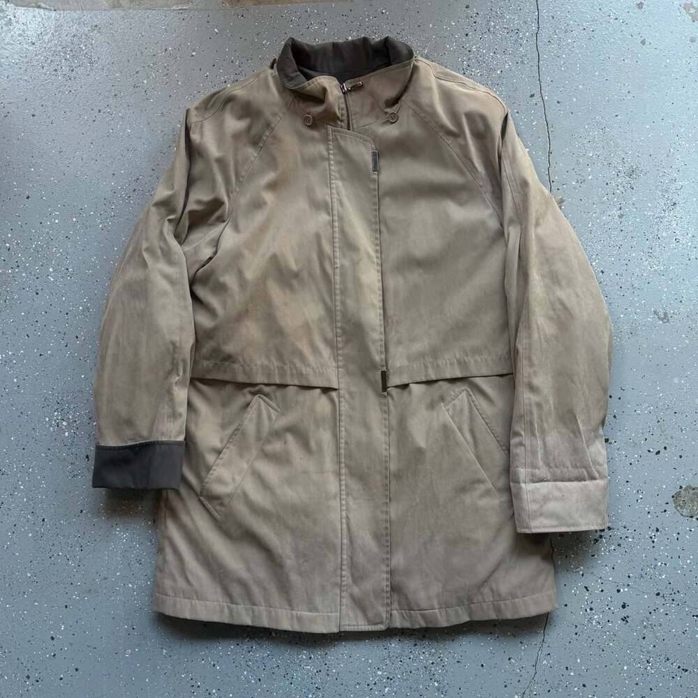 Liz Claiborne Jacket Size M Tan Plaid Lining